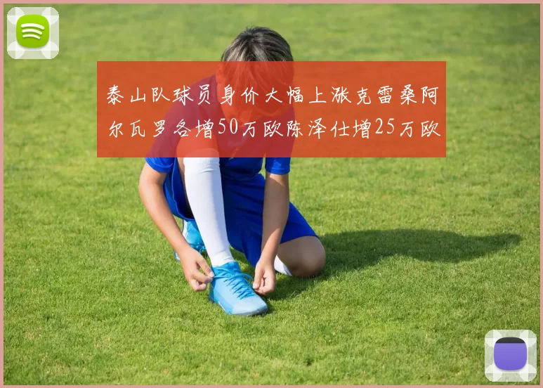 泰山队球员身价大幅上涨克雷桑阿尔瓦罗各增50万欧陈泽仕增25万欧